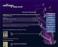 Screenshot of Sell My Harp [click to enlarge]