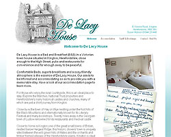 Screenshot of De Lacy House B&B [click to enlarge]